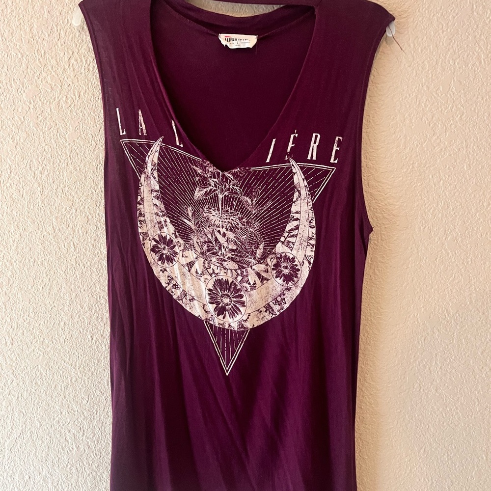 French Pastry Red Graphic Sleeveless Tank Top